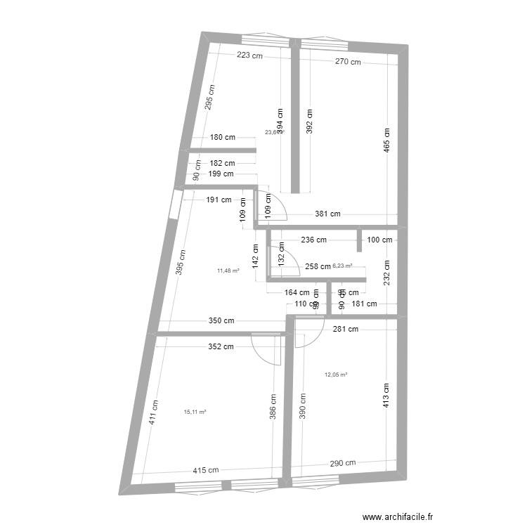 projet 1 A.B. Plan de 9 pièces et 139 m2