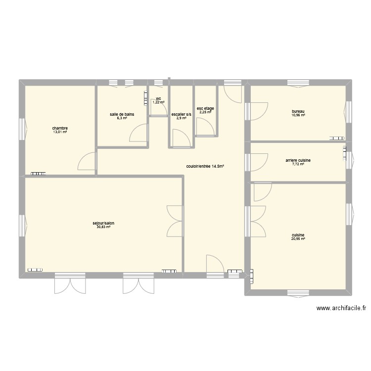 la haye. Plan de 10 pièces et 122 m2