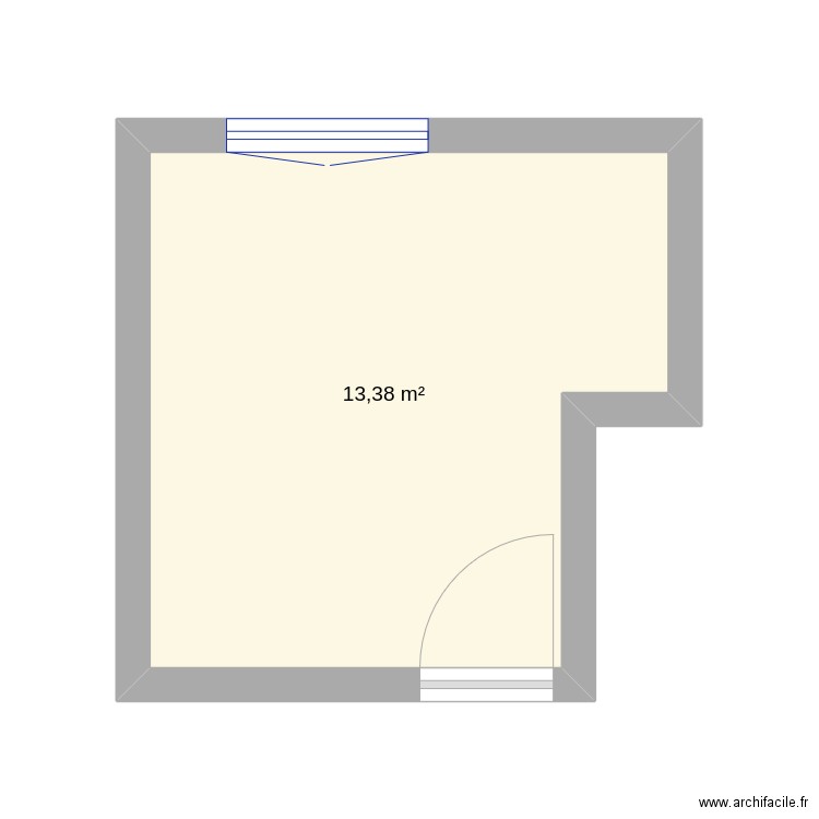 Studio Moderne de Yaouba2. Plan de 1 pièce et 13 m2