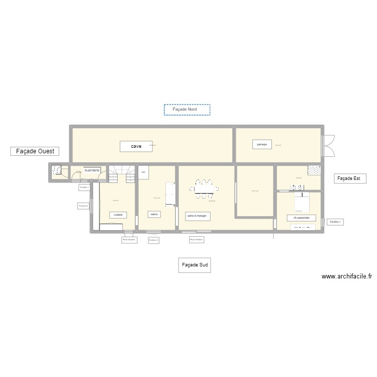 st romain rdc. Plan de 9 pièces et 204 m2