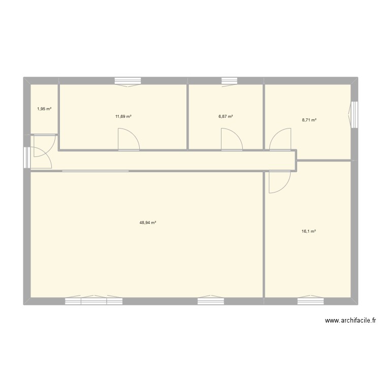 maison . Plan de 6 pièces et 94 m2