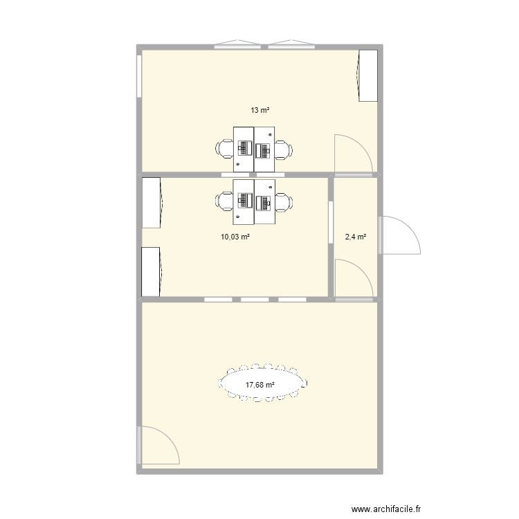 NEW. Plan de 4 pièces et 43 m2