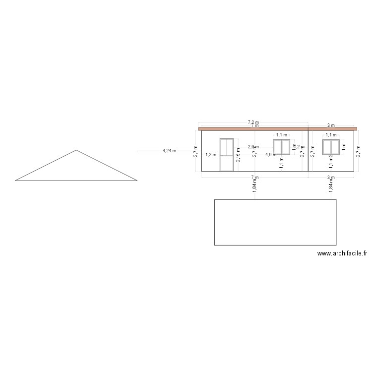 coupe1. Plan de 0 pièce et 0 m2