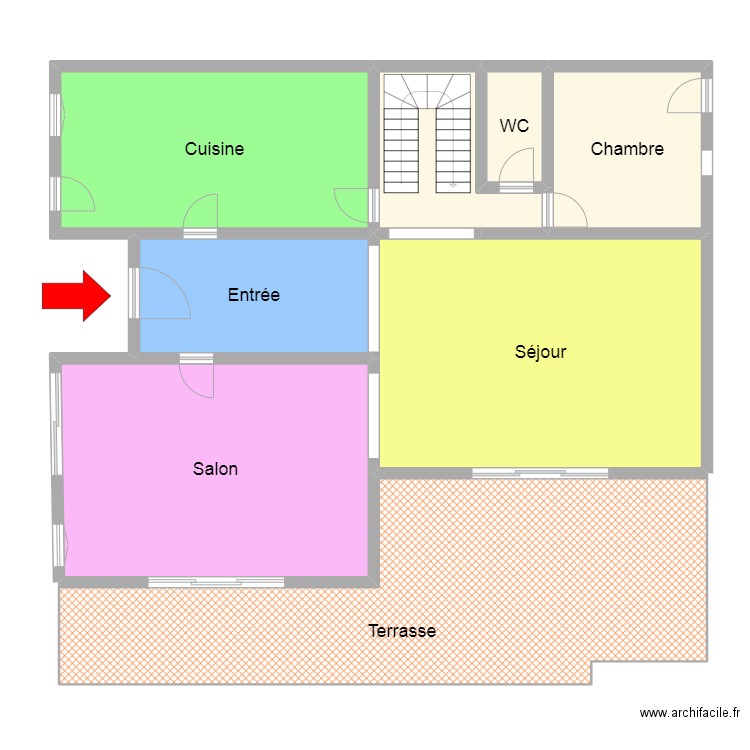 lorenzi rdc. Plan de 8 pièces et 195 m2