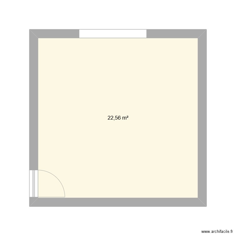 Chambre Boulogne. Plan de 1 pièce et 23 m2