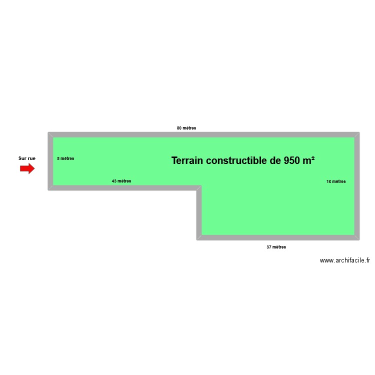 MOROSI. Plan de 1 pièce et 70 m2