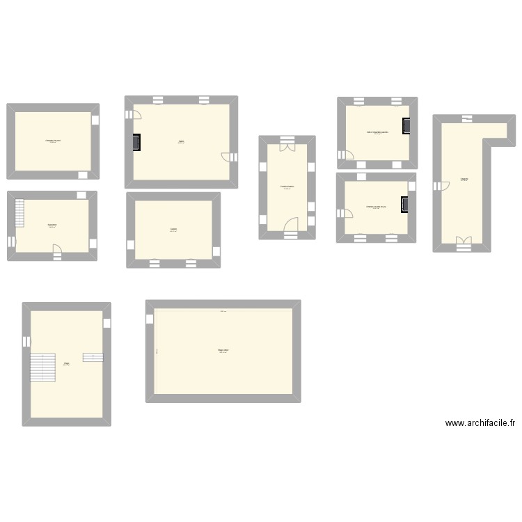 St Leger. Plan de 10 pièces et 493 m2