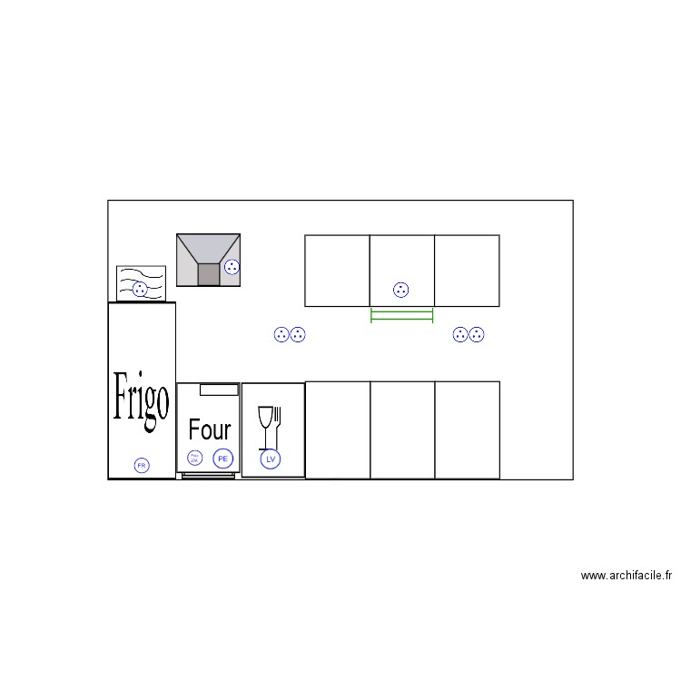 cuisine. Plan de 0 pièce et 0 m2