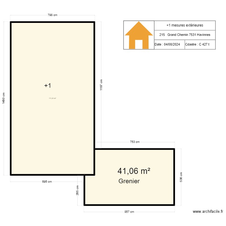 bea +1. Plan de 2 pièces et 152 m2