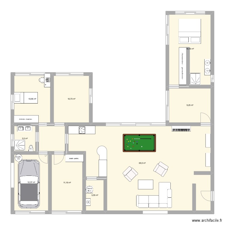 jesse. Plan de 9 pièces et 149 m2