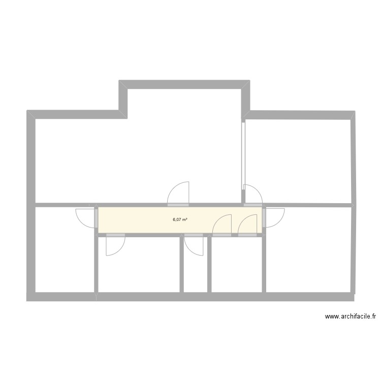 Maison 1. Plan de 1 pièce et 6 m2