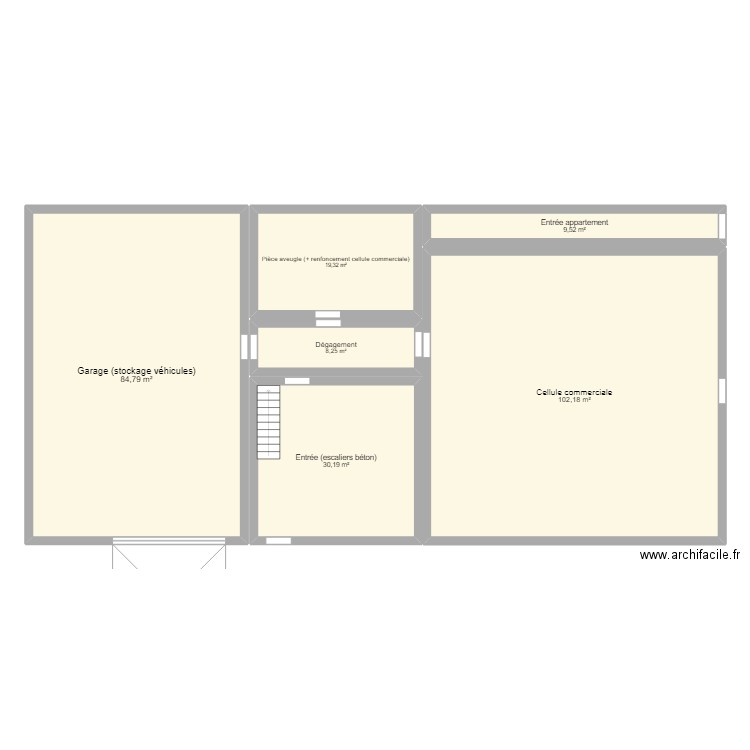 RDC Garage PONTORSON. Plan de 6 pièces et 254 m2