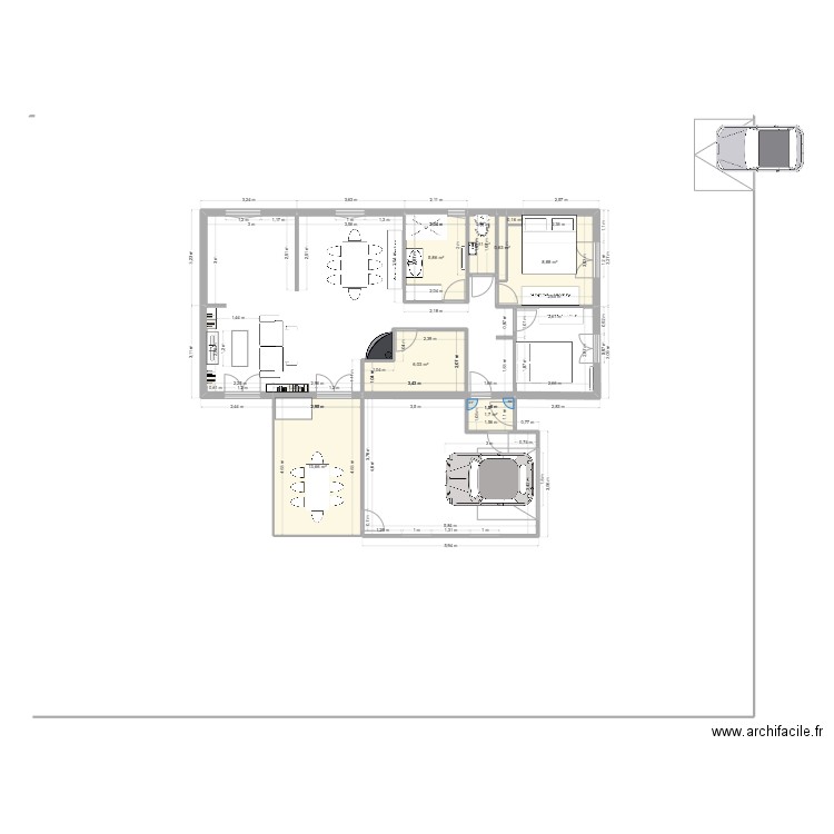 PLAN CHALET BERTA 2. Plan de 11 pièces et 108 m2