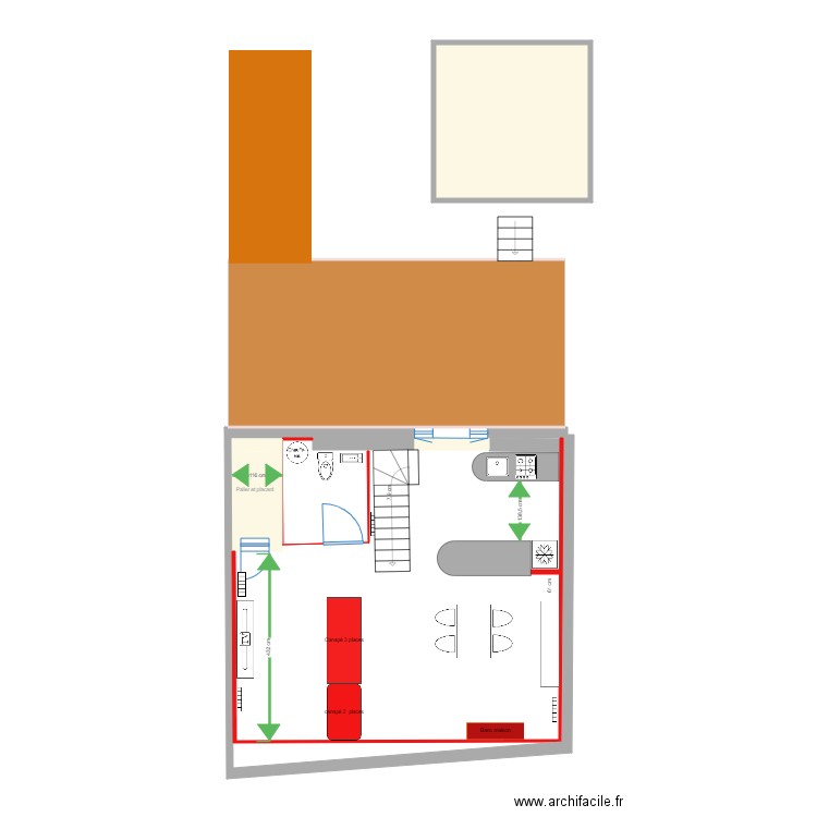 Plan du 01 12.2024. Plan de 2 pièces et 14 m2