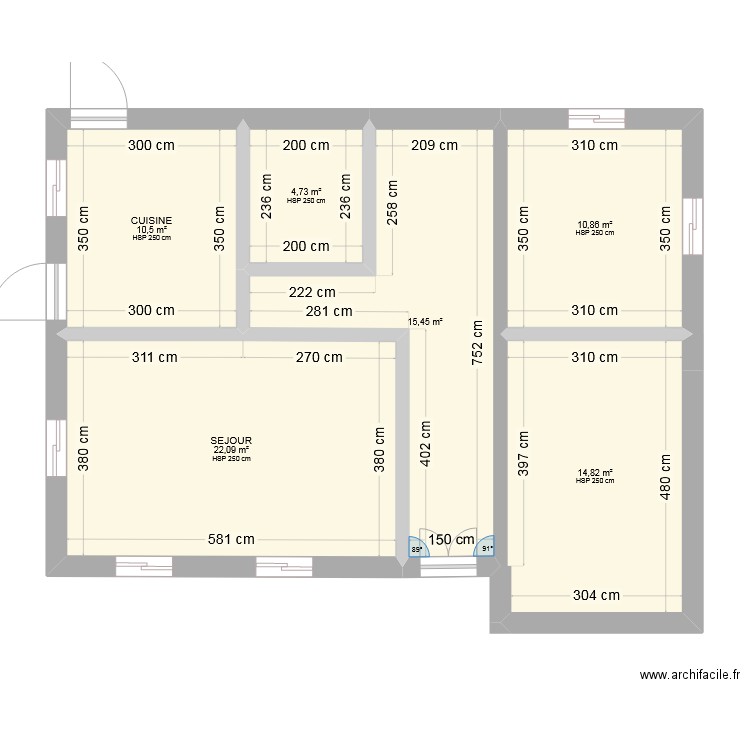 RAKONOEL 1. Plan de 6 pièces et 78 m2