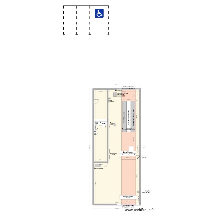 CCT VL OTC. Plan de 2 pièces et 158 m2