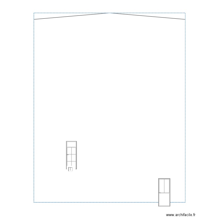 façade 2P. Plan de 0 pièce et 0 m2