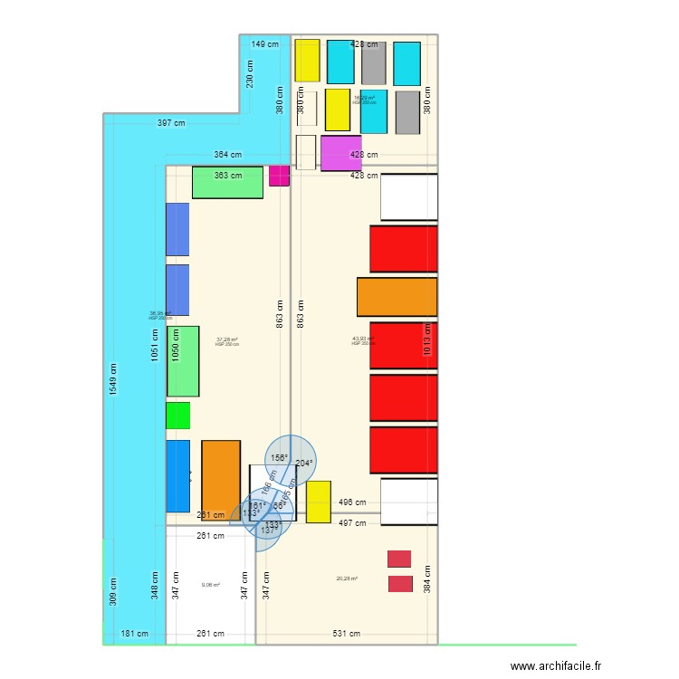 Installation zone chaudronnerie 2. Plan de 6 pièces et 164 m2