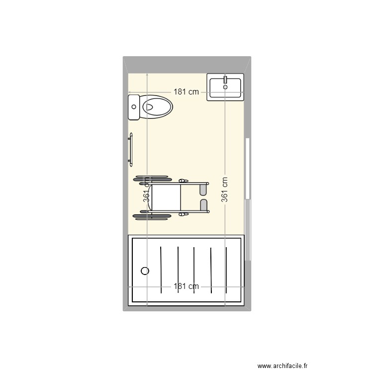 Bonifacino. Plan de 1 pièce et 7 m2