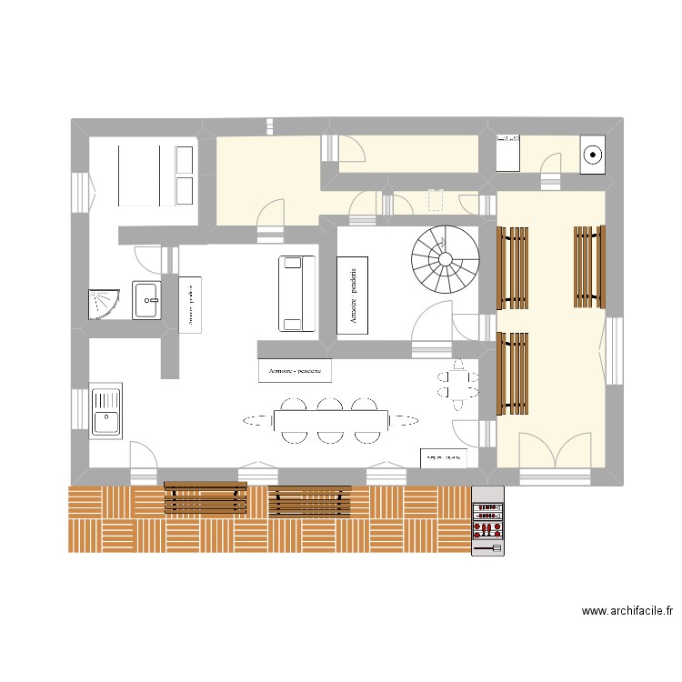 LA GIETTAZ RDC. Plan de 5 pièces et 12 m2