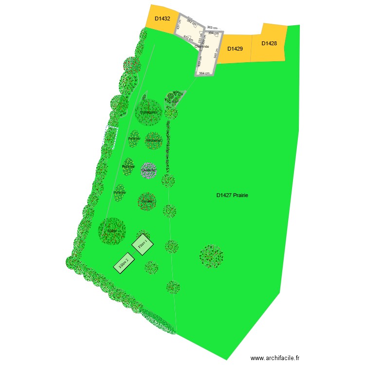 Bilirit D1430 1431 D1433 avant travaux. Plan de 2 pièces et 60 m2