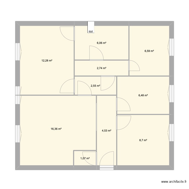 Marin13. Plan de 10 pièces et 67 m2