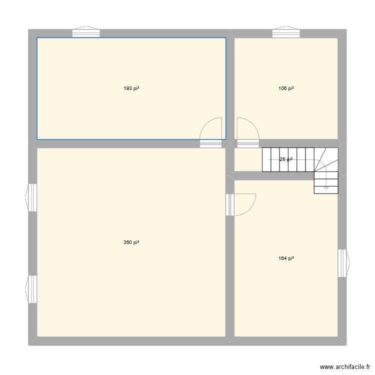 Traveaux Math 1. Plan de 5 pièces et 79 m2