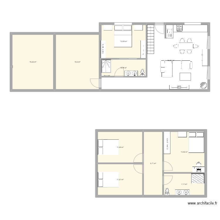 quentin jessis . Plan de 10 pièces et 144 m2