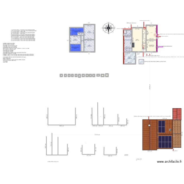 plan falba. Plan de 31 pièces et 175 m2