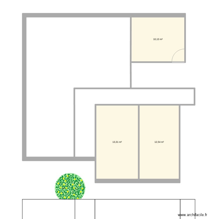 Projet 1. Plan de 3 pièces et 36 m2