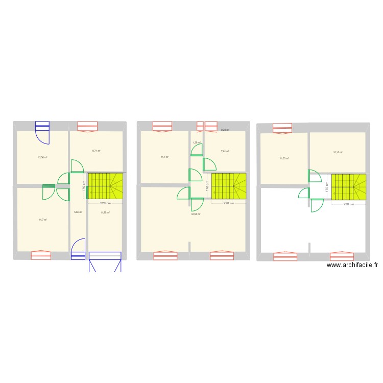 CROAS MEN RdC. Plan de 12 pièces et 131 m2