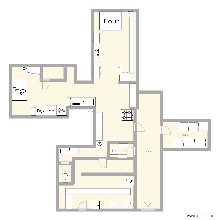 Morgan Granjon. Plan de 5 pièces et 164 m2