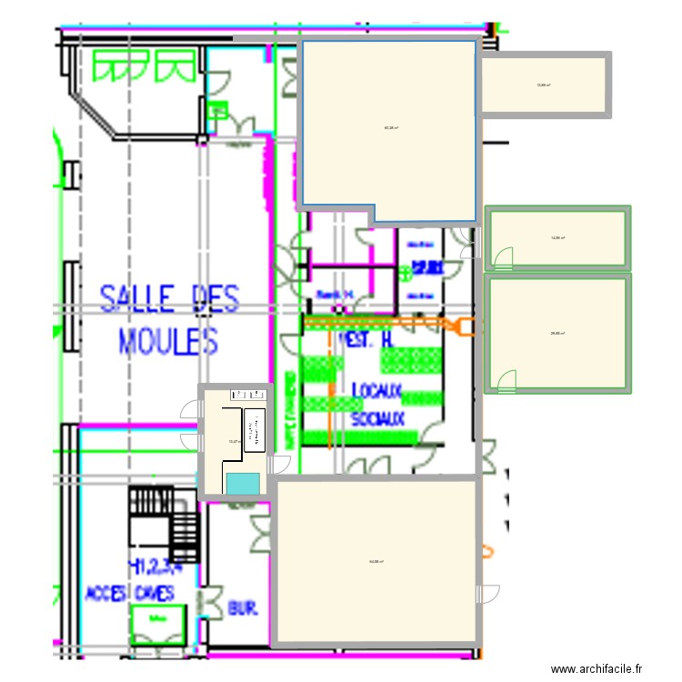 Phase2. Plan de 6 pièces et 197 m2