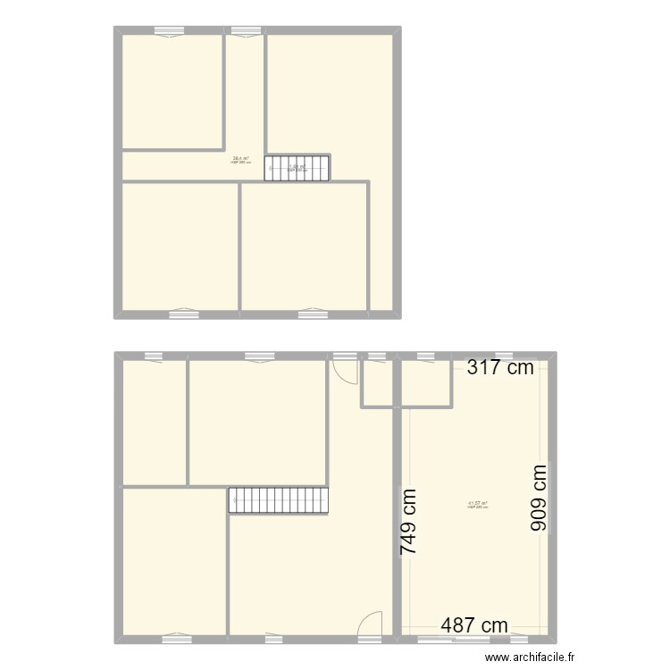 Bruneau Logement 2. Plan de 11 pièces et 203 m2