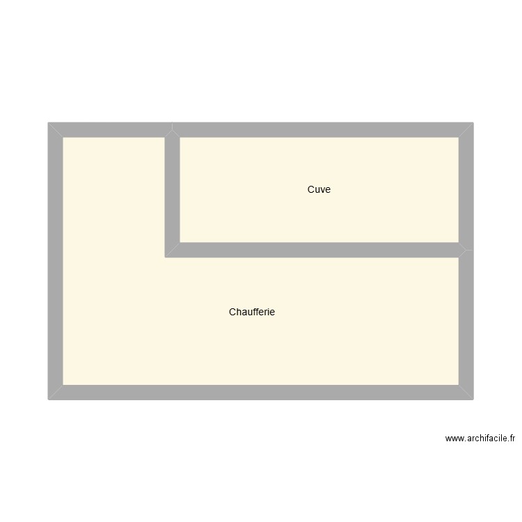 Chaufferie 6. Plan de 2 pièces et 30 m2