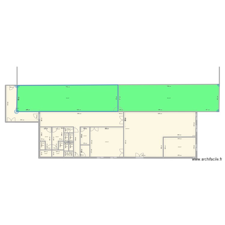 VTC 2. Plan de 20 pièces et 405 m2