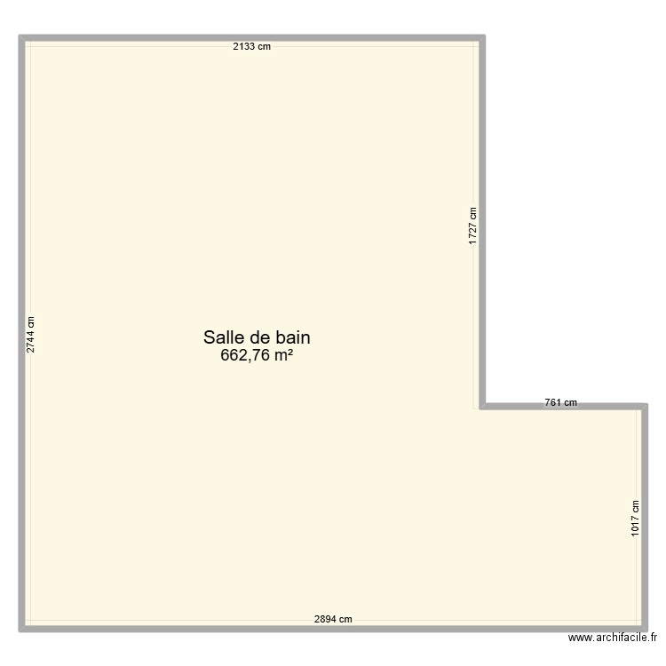 Salle de Bain Étage. Plan de 1 pièce et 663 m2