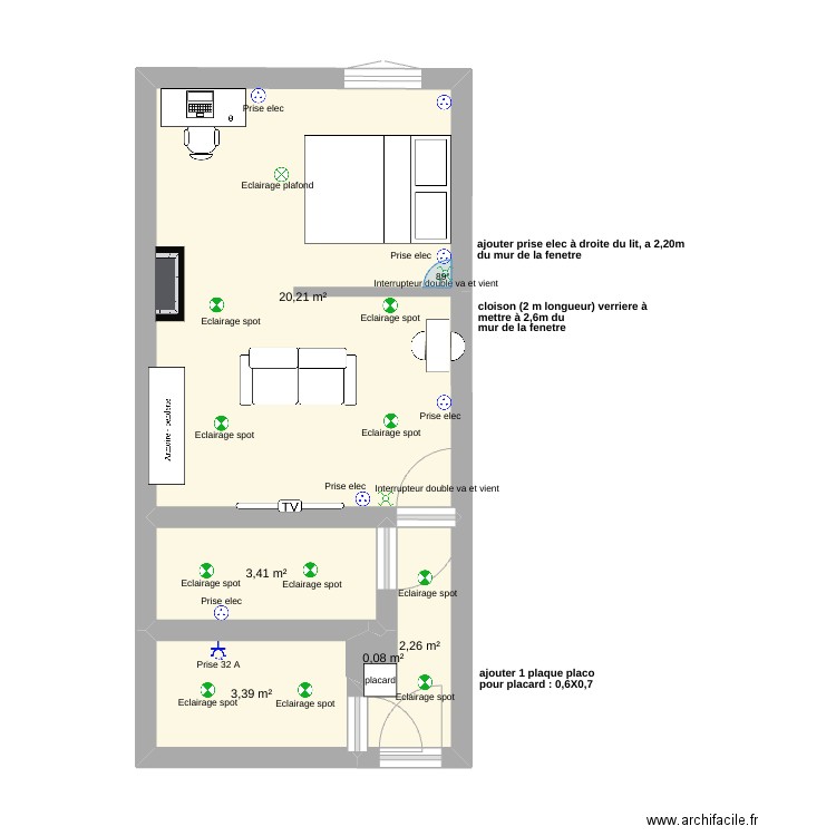 LOT 4. Plan de 5 pièces et 29 m2