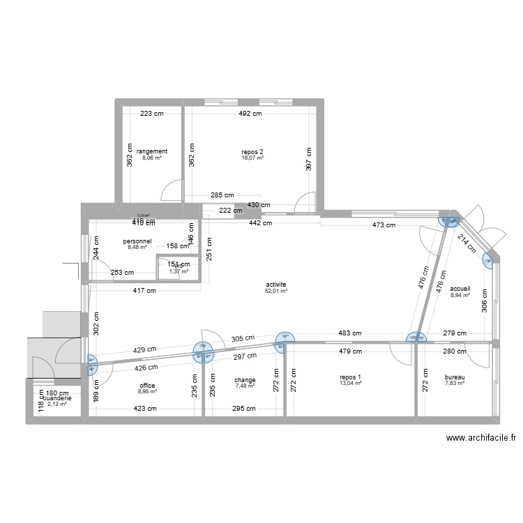 valette 2 sans jardin. Plan de 12 pièces et 137 m2