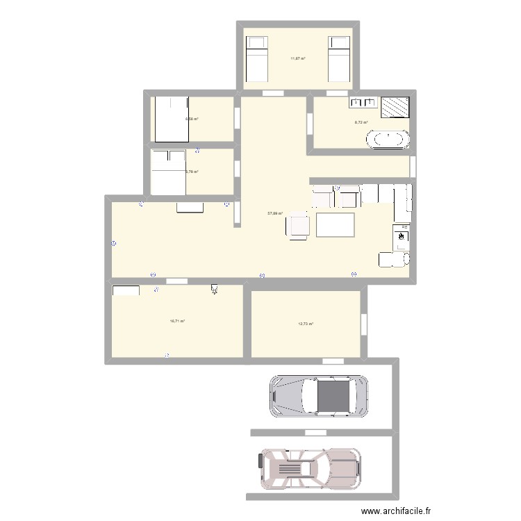 Chalet de rêve. Plan de 7 pièces et 121 m2