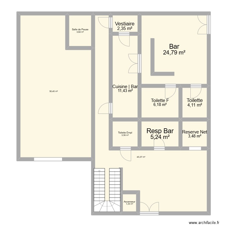 Bonk's Studio. Plan de 12 pièces et 162 m2