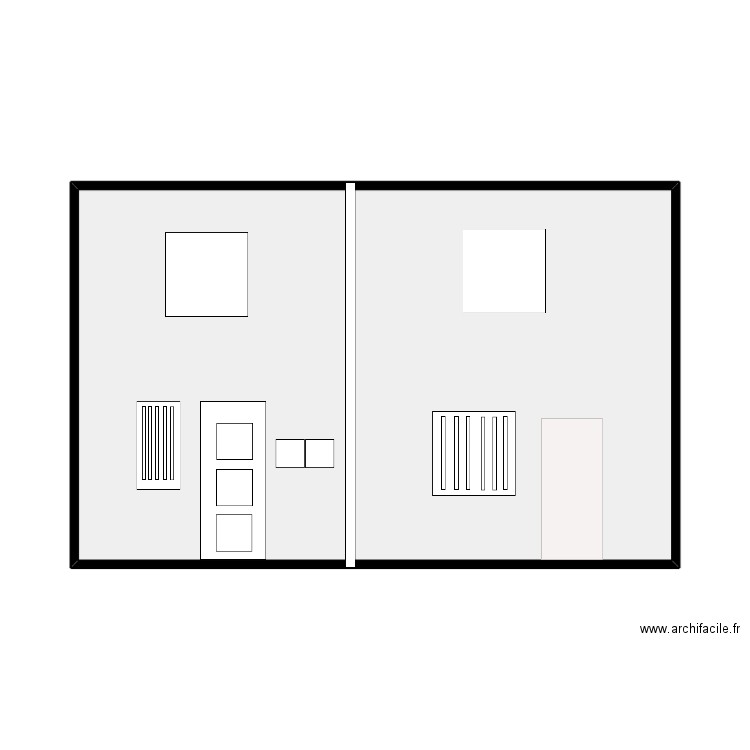 basse 1-1. Plan de 1 pièce et 40 m2