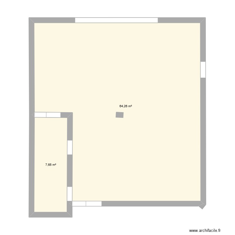 Estagel. Plan de 2 pièces et 72 m2