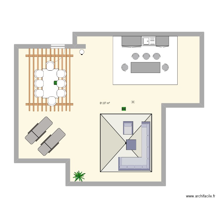 terrasse fuente. Plan de 1 pièce et 82 m2