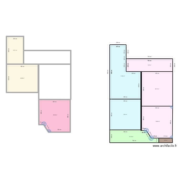 Plan off. Plan de 10 pièces et 187 m2