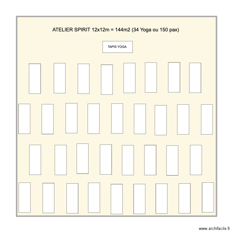 Espace spirit. Plan de 1 pièce et 144 m2