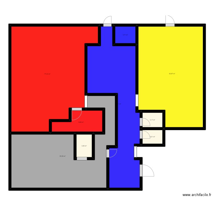 Etage 1 Atlantic'Form. Plan de 9 pièces et 270 m2