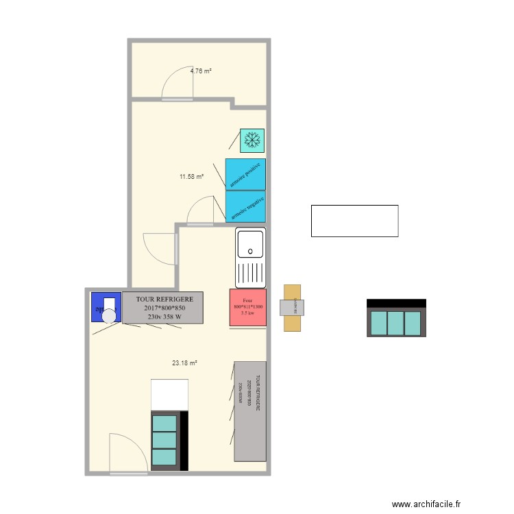 creation schuller4. Plan de 3 pièces et 40 m2