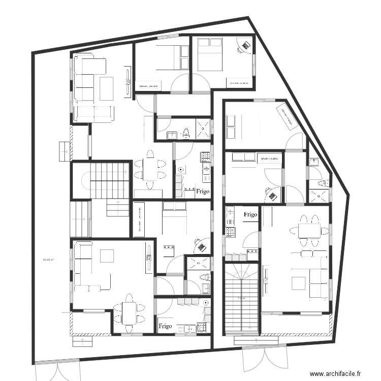 NKOMBO YOLANDE 5. Plan de 23 pièces et 339 m2