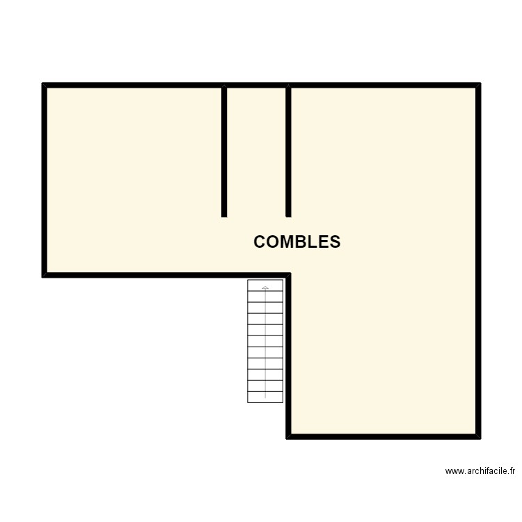 renaudin COMBLES. Plan de 1 pièce et 56 m2